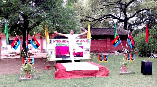 The cadets of 1 Pb R&V Squadron Guru Angad Dev Veterinary and Animal Sciences University (GADVASU), Ludhiana celebrated International Yoga Day on 21 june 2022